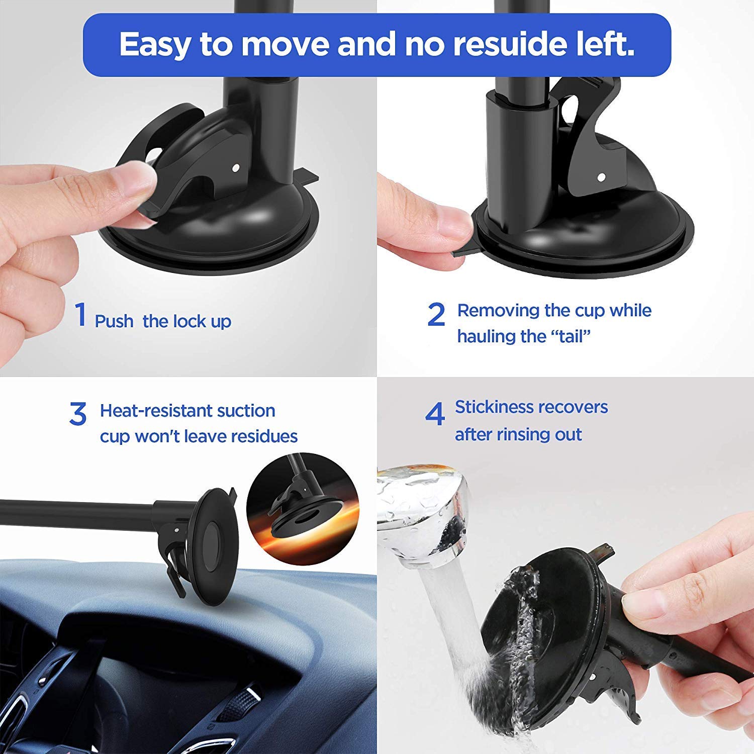 Car Mount Suction Cup Pop Socket Suction Cup Car Cell Phone Holder