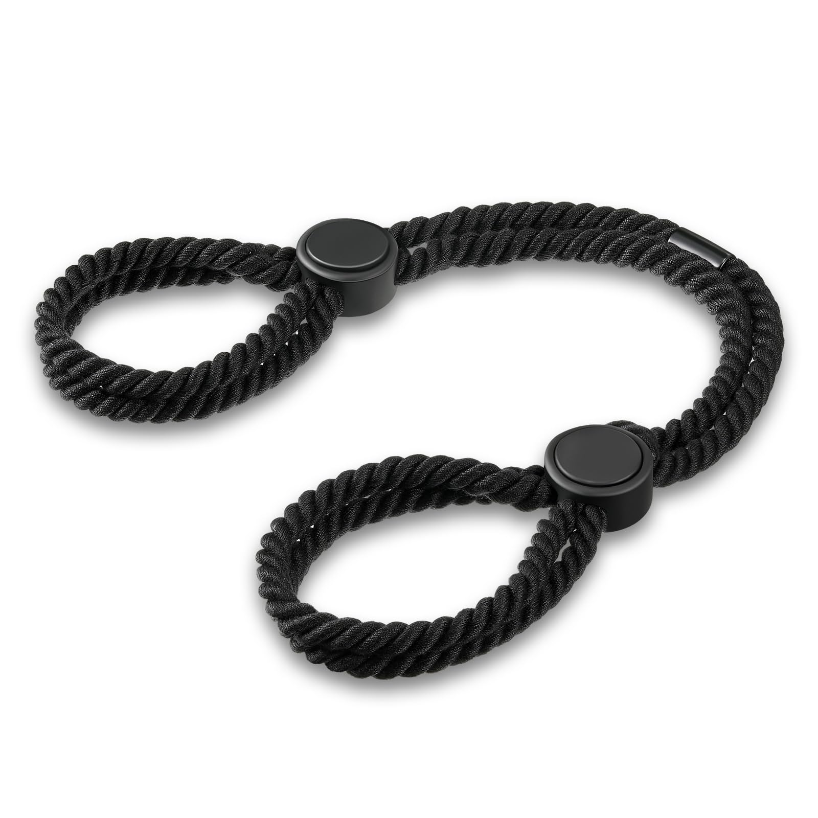 Cuerdas de Bondage para Parejas Cuerda de Sujeción Ajustable para Muñeca y Tobillo Esposas en Cama para Adultos Juguetes Bondage para Mujeres y Hombres (Negro)
