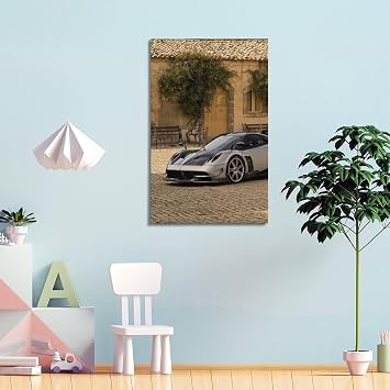 YINXI Hypercar Poster Huayra BC Racing Car Sports Car Decorative Painting Canvas Art Picture 16x24inch(40x60cm)