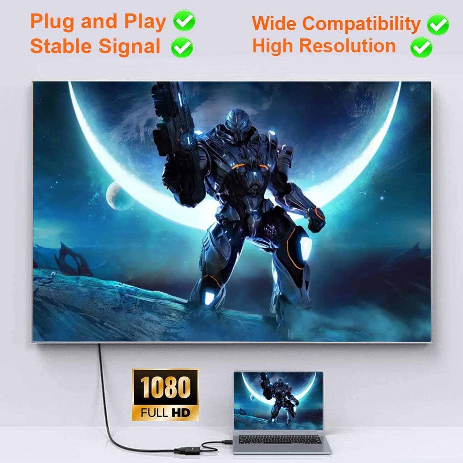 TSUPY Adattatore Displayport a VGA, Convertitore DP Maschio a VGA Femmina 1080P 60Hz per Desktop, Laptop, Proiettori, Monitor