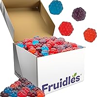Vista 7 de Fruidles Gomitas de bayas rojas y azules, gomitas de frambuesas surtidas, aptas para alérgicos, sin OMG, sin edulcorantes artificiales