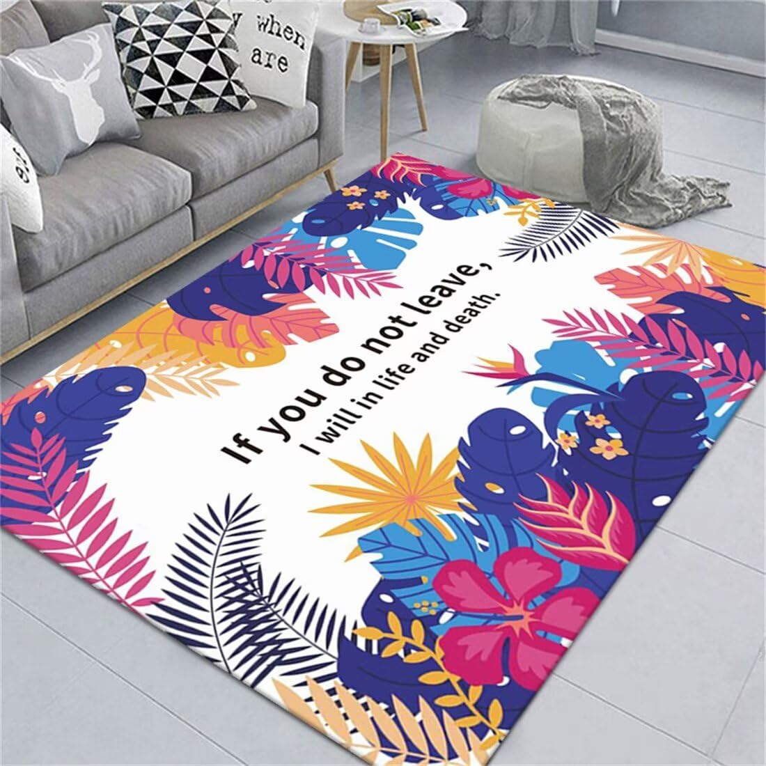Tapis lavable machine super doux et confortable pour décoration de maison