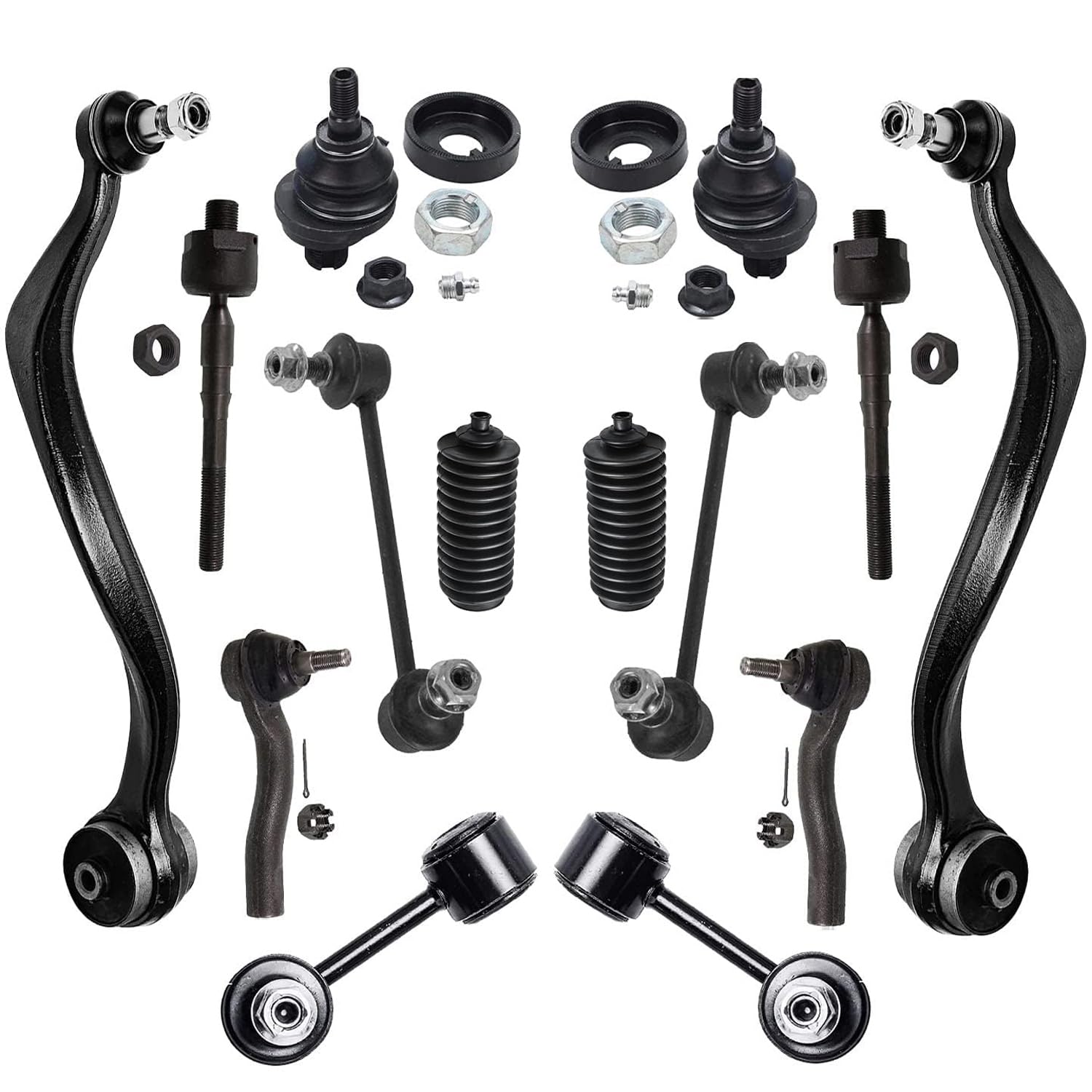 Detroit Axle - 14pc Front End Kit for Ford Fusion Lincoln MKZ Zephyr