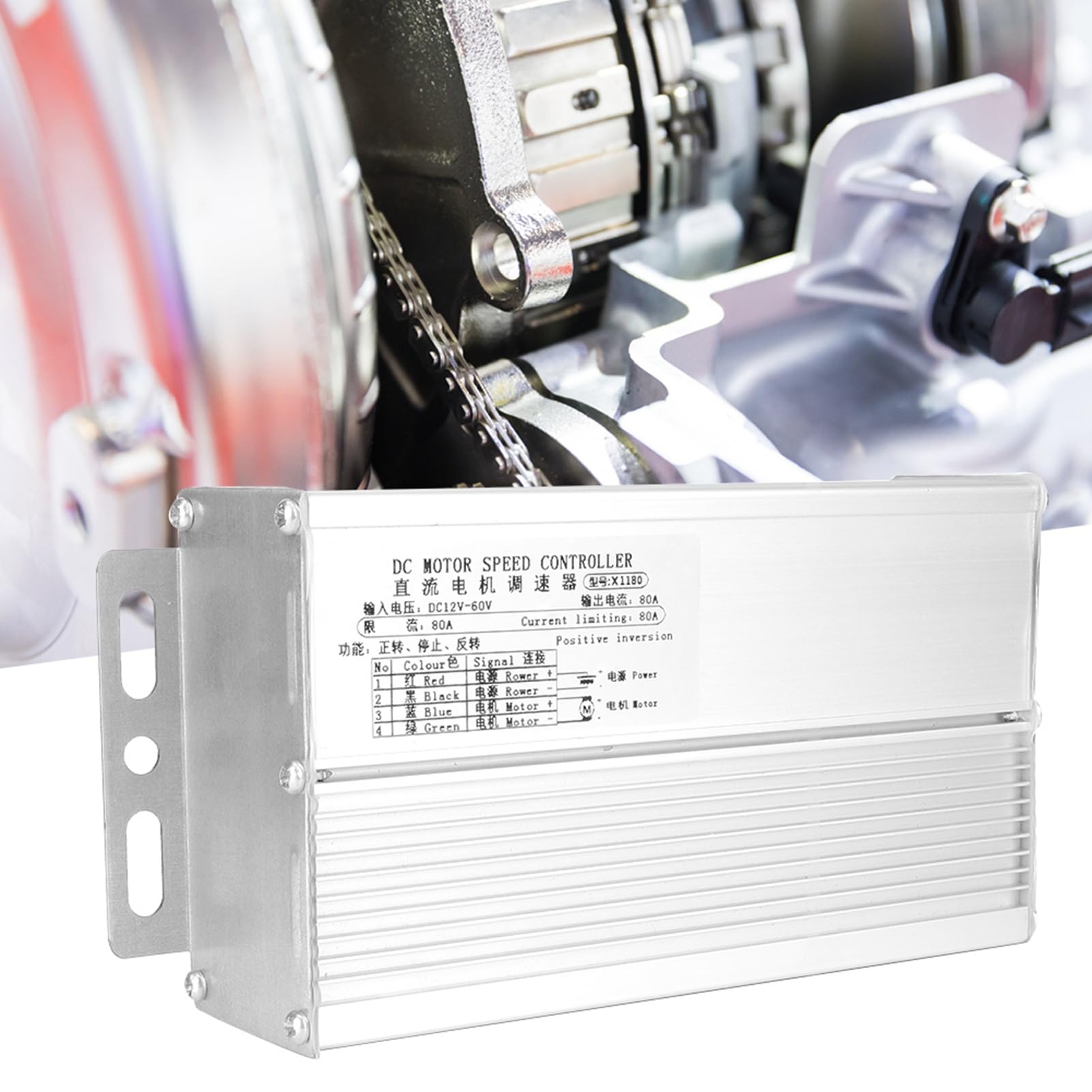 Controlador de Velocidad para Motor de CC 12-60V Regulador de Gobierno 80A
