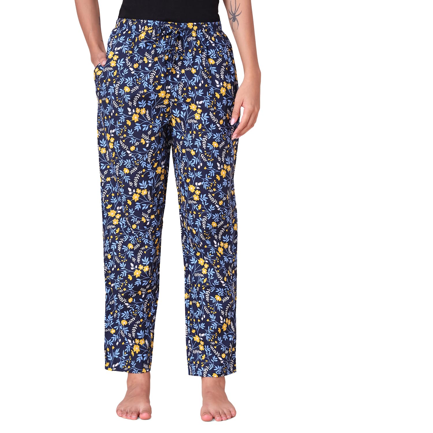 urban scottish Women Cotton Printed Pyjama with Side Pockets (WPJ601A)-picture-27