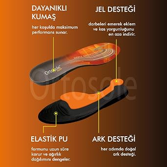 OS206 - Soft Daily Orthopedic | Shock Absorbing And Supporting, Arc And Gel Supported Comfort Inner Insoles
