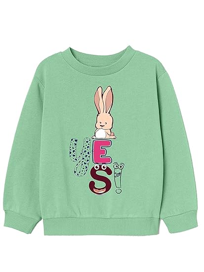 Girls Green Sweatshirt (NN00167TST_Sea Green_3 4 Years)