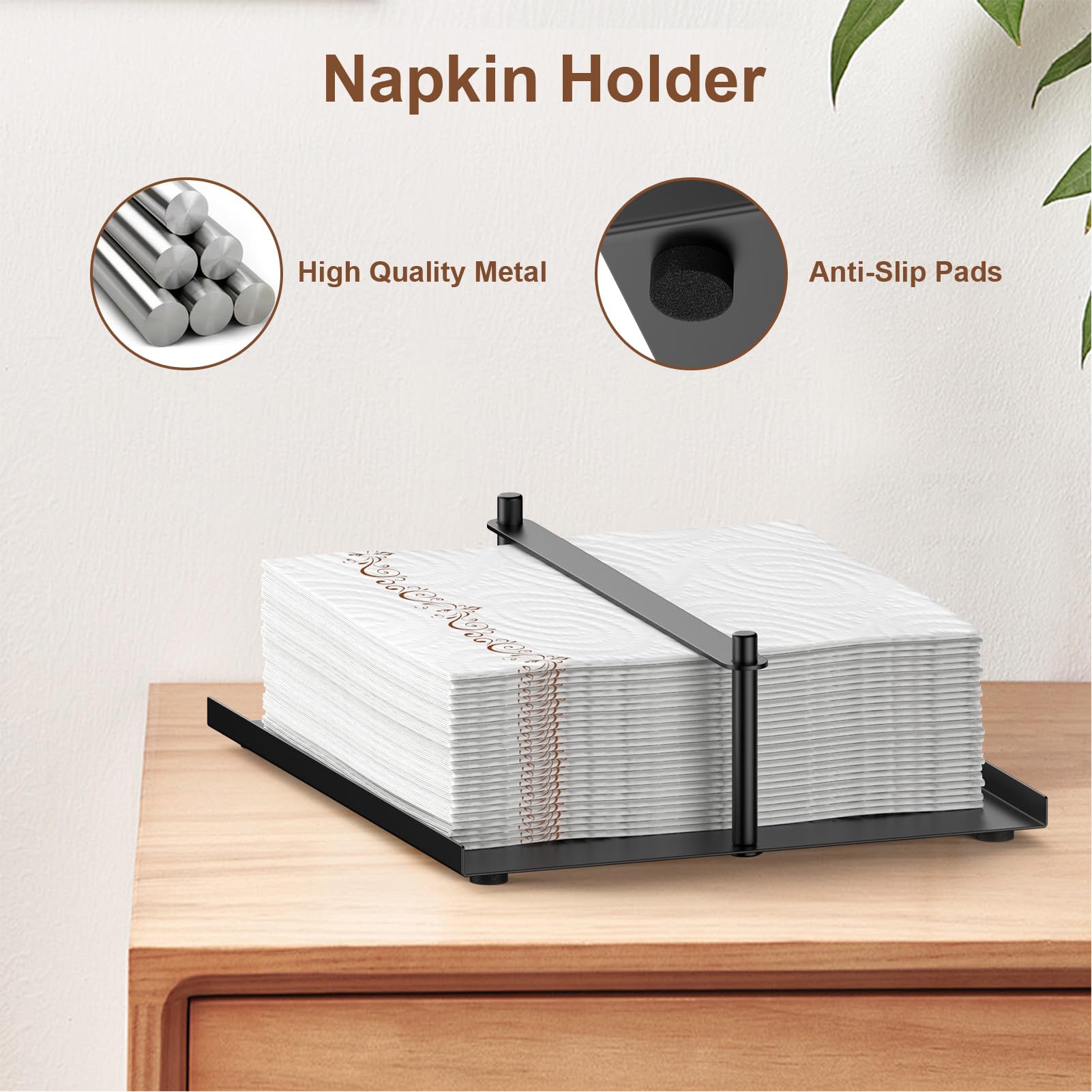Servilletero para mesa de cocina, moderno dispensador de servilletas para invitados, bandeja para baño, servilletero cuadrado plano para comedor, decoración de sala de papel, oficina,