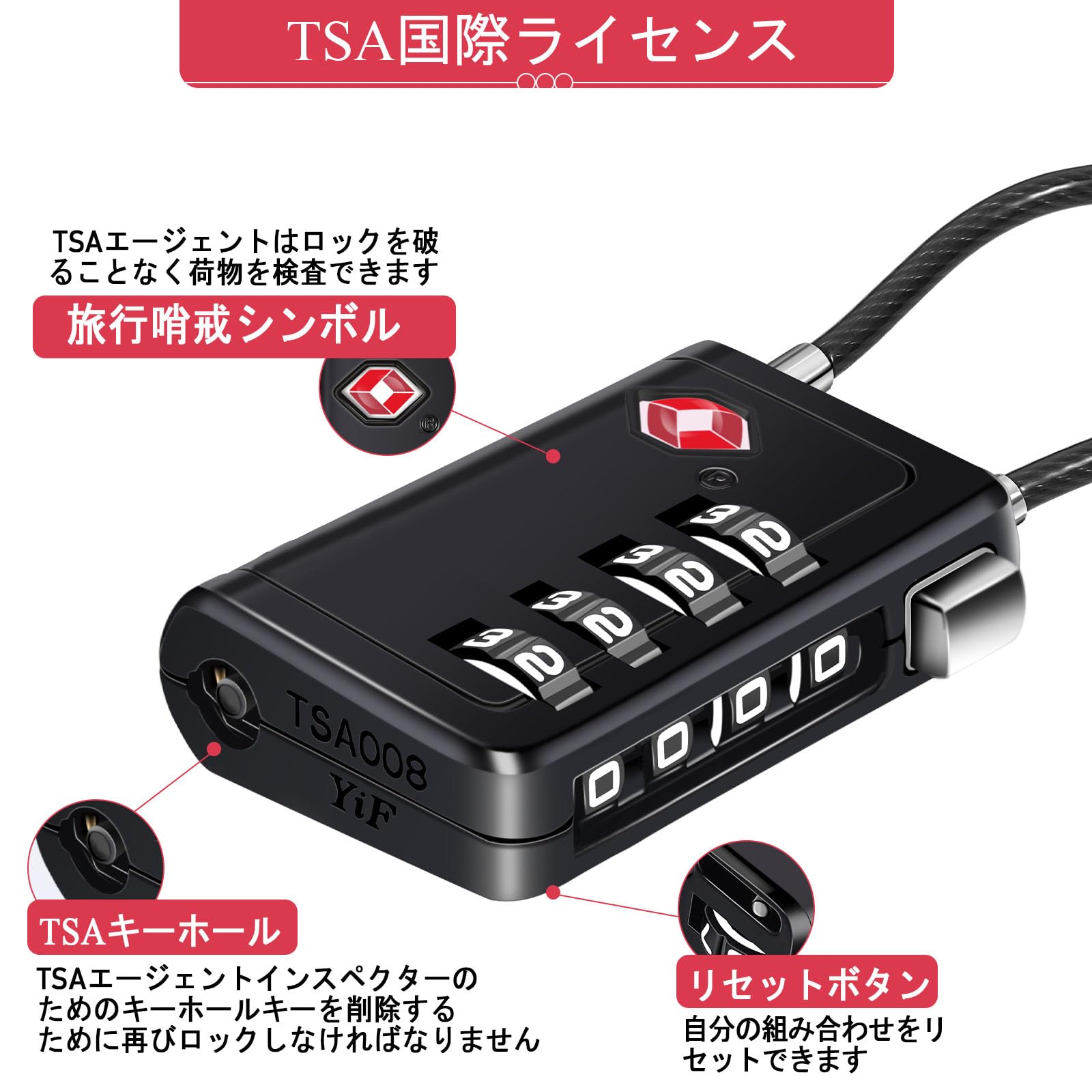 取り置きNG Amazon.co.jp: NAGE TSAロック 南京錠 4桁 ダイヤル錠 暗証番号 盗難