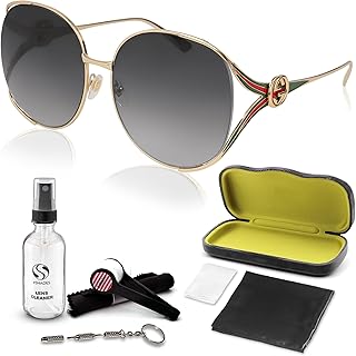 GG0225S Designer Sunglasses: Elegant Square Frame Eyewear with Premium eSHADES Kit - Epitome of Luxury and Style