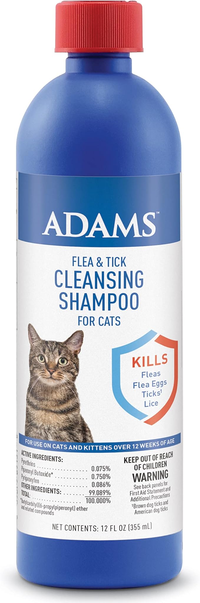 Adams Flea & Tick Cleansing Shampoo for Cats Flea and