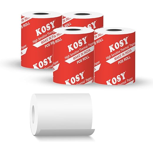 KOSY 80mm Thermal Paper Rolls Pack of 4