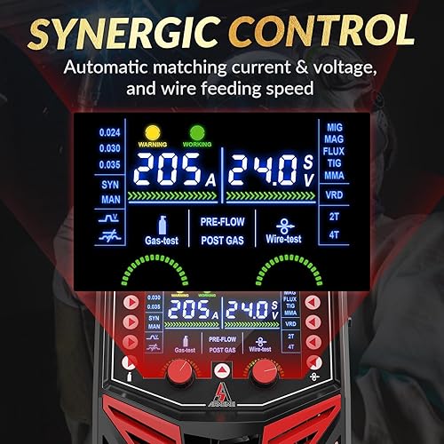 Miniatura 2 de Soldador MIG de aluminio 110V220V, soldador de núcleo de flujo sin gas, Plug and Play, fácil seguridad de operar para principiantes DIY, modo