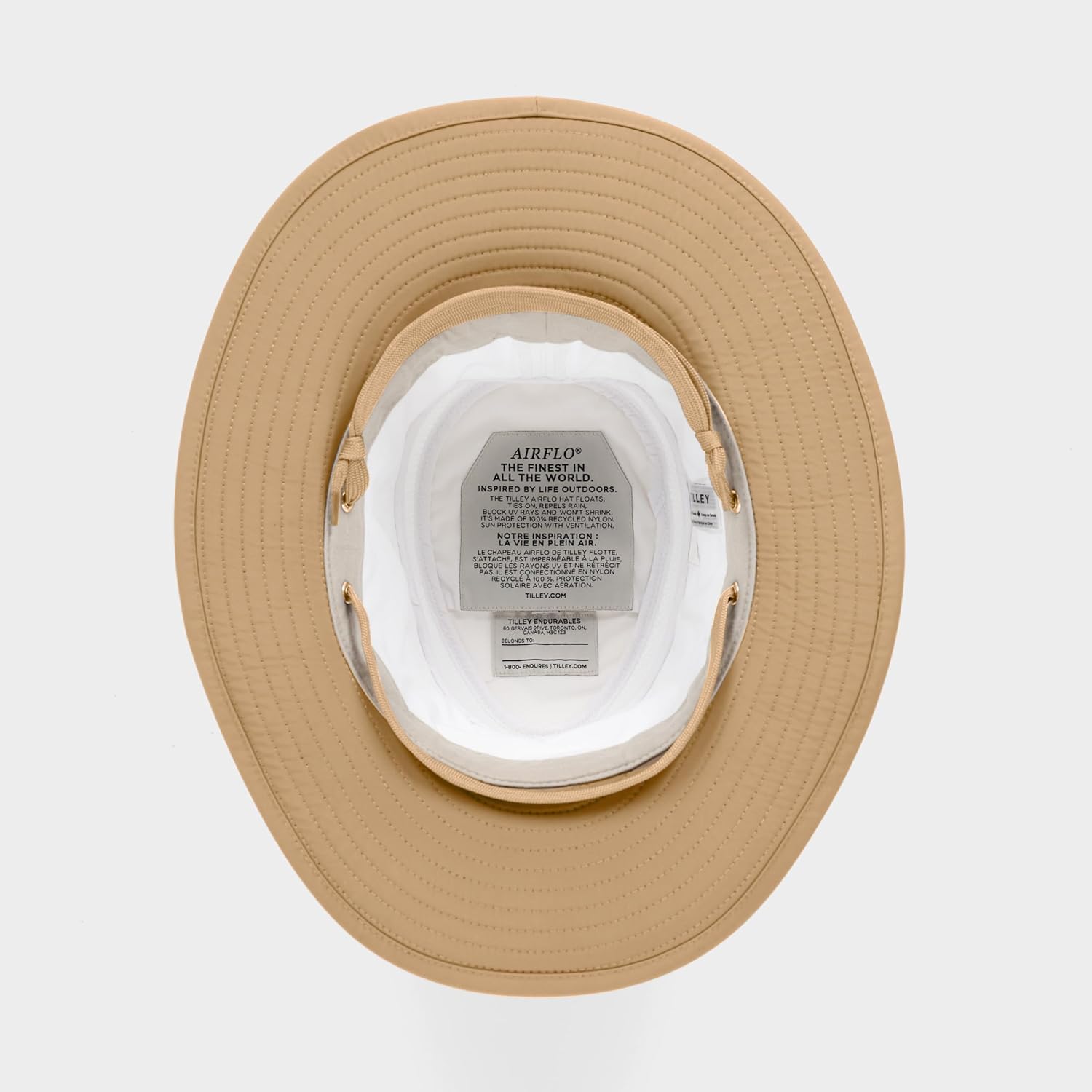Tilley Standard Airflo Contrast Broad Brim LTM6, White/Dark Tan - Image 6