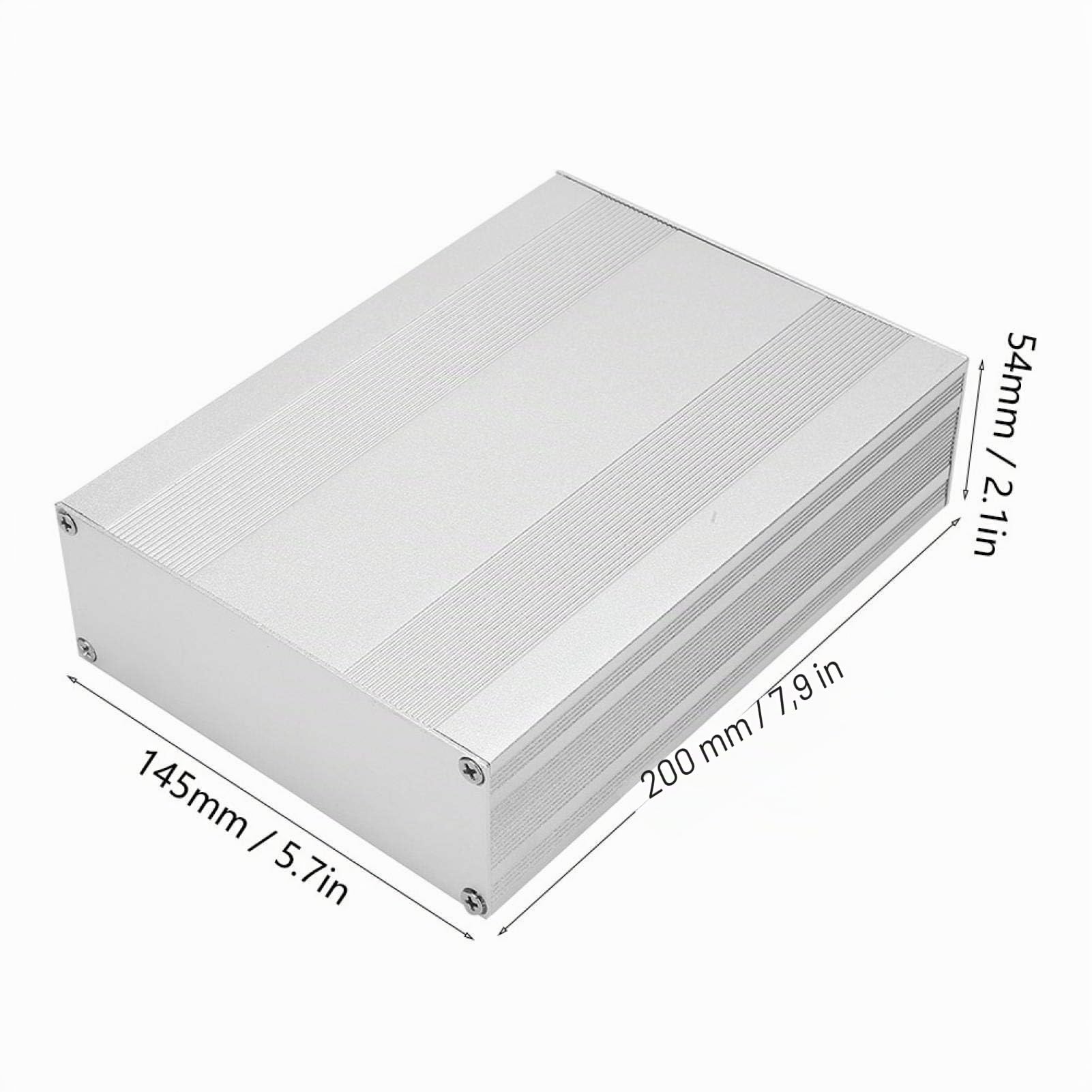 Boîte de Jonction, 54 * 145 * 200mm Boitier Electronique, Boîtier aluminium, Boîtier de refroidissement d'instruments, Boîtier de projet pour les équipements électriques intérieure et extérieure