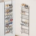 SWTYMIKI Over The Door Shoe Rack - Adjustable 4 Tier Hanging Shoe Organizer, Metal Heavy Duty Behind Shoe Storage or Wall Mount Shoes Shelf for Flats, Heels, Sneakers, Boots