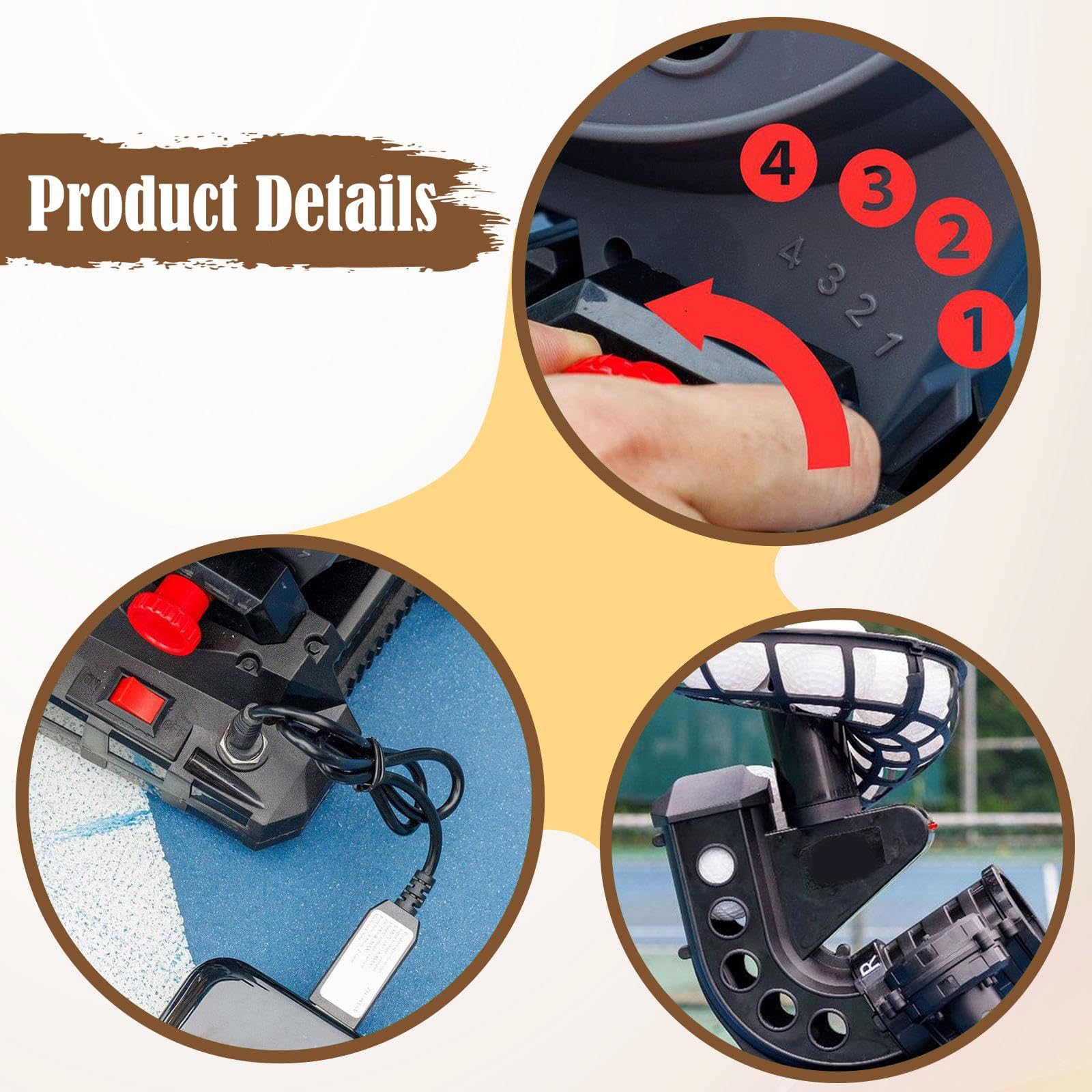 Oshhni Máquina lanzadora de béisbol portátil para práctica de bateo y fildeo en Interiores y Exteriores.