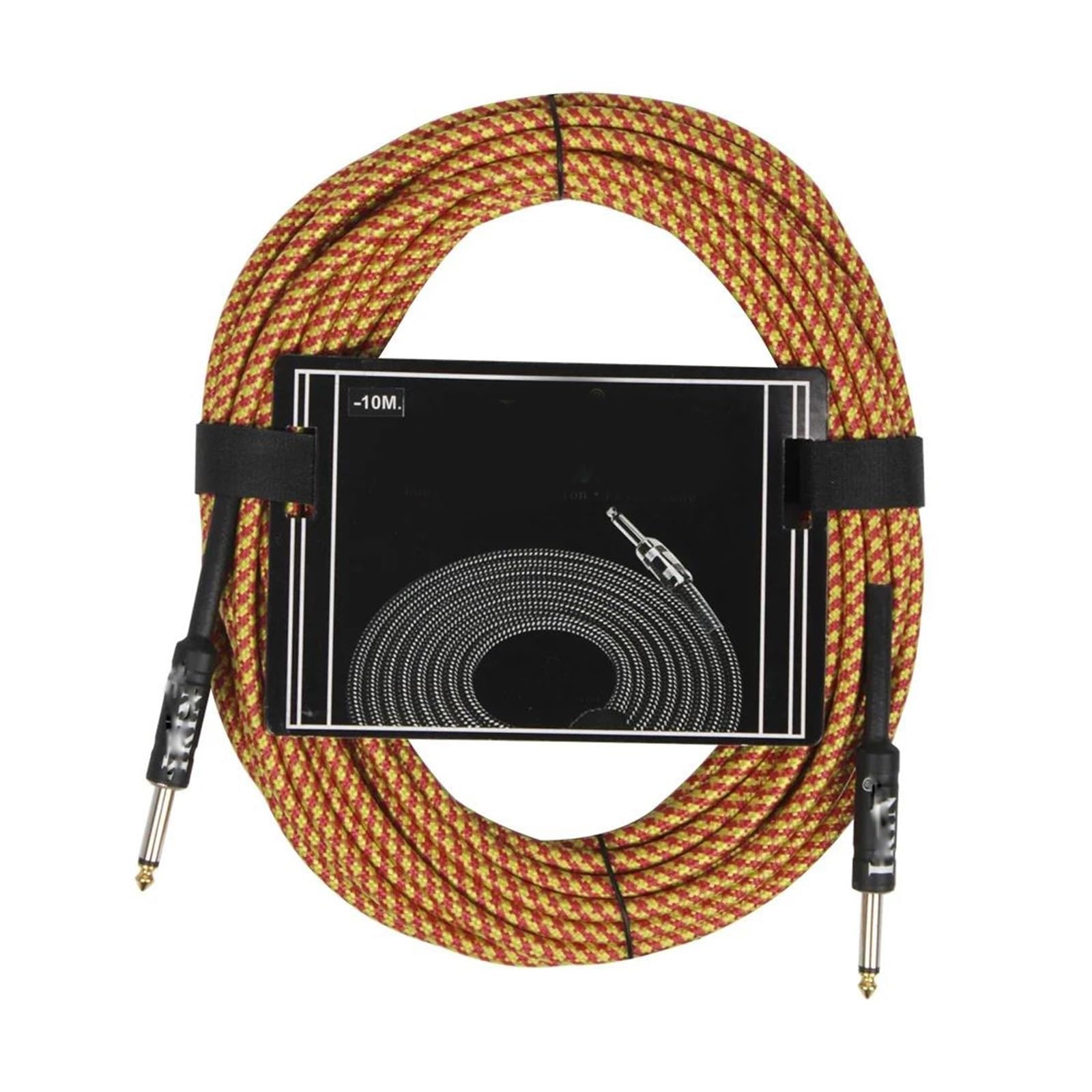 Zestaw Kabli Gitarowych Kabel Do Instrumentów Smyczkowych Z Redukcją Szumów Odpowiedni Gitar Elektrycznych Żółty(10M)