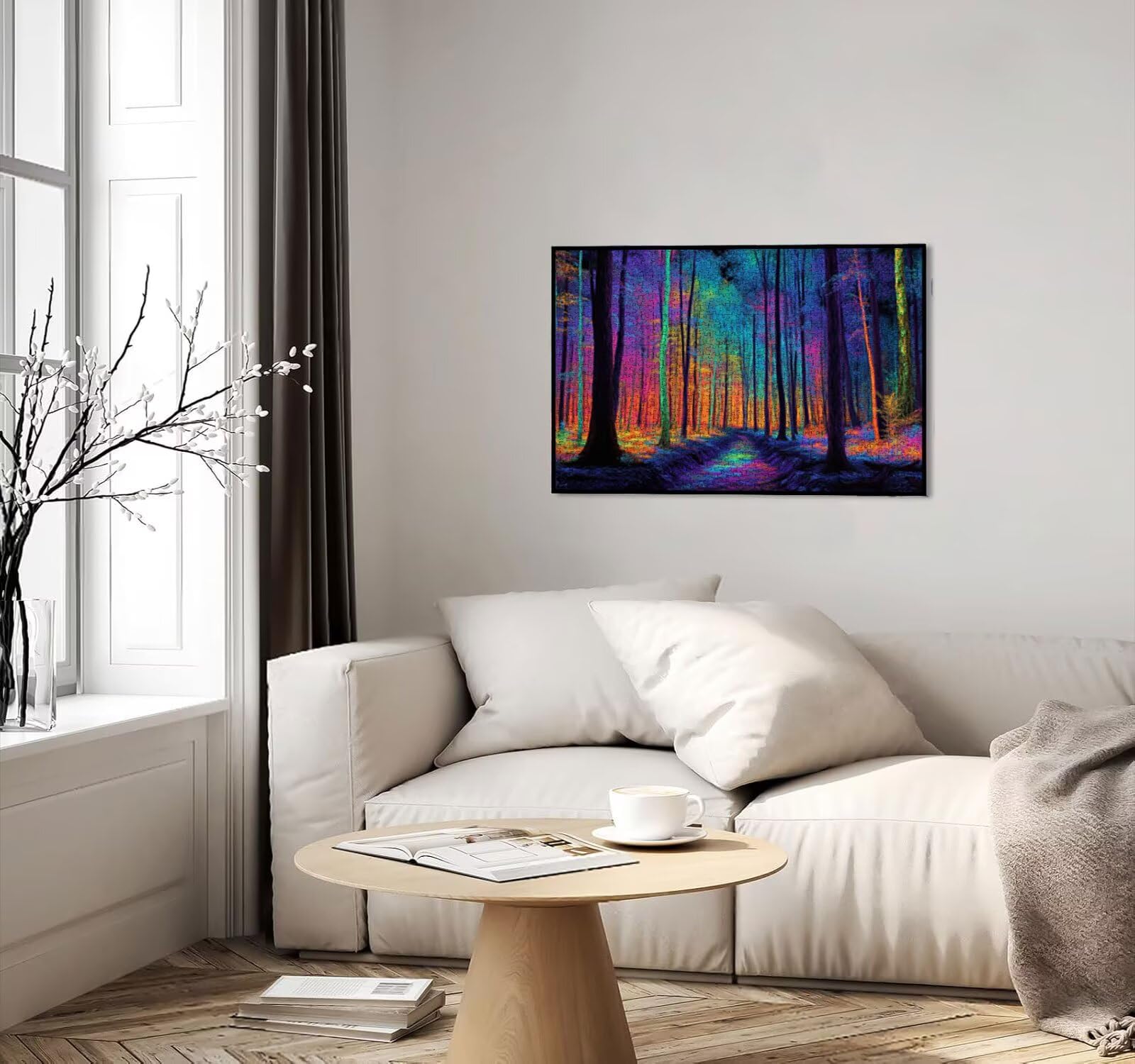 Puzzle dla dorosłych 5000, kolorowy las 5000 elementów puzzle dla dorosłych, klasyczne gry edukacyjne, gry i zajęcia rodzinne, do dekoracji ścian domu, świetny pomysł na prezent R0KH-184