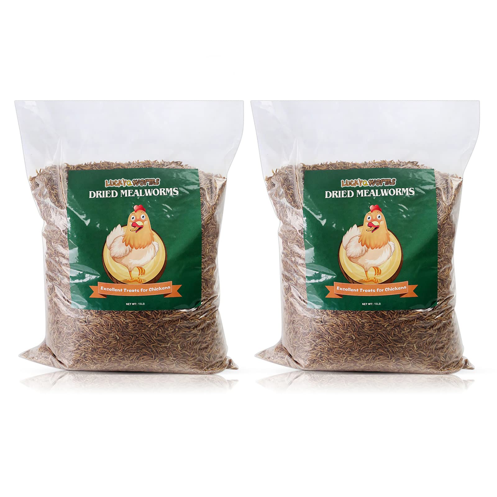 Buy LuckyQworms Dried Mealworms, HighProtein Bulk Mealworms, 100 Non