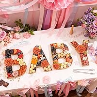 Vista 11 de Letras de tablero de charcutería para bebés de 12 pulgadas, decoraciones de revelación de género, letras de cartón rellenables, decoración de baby