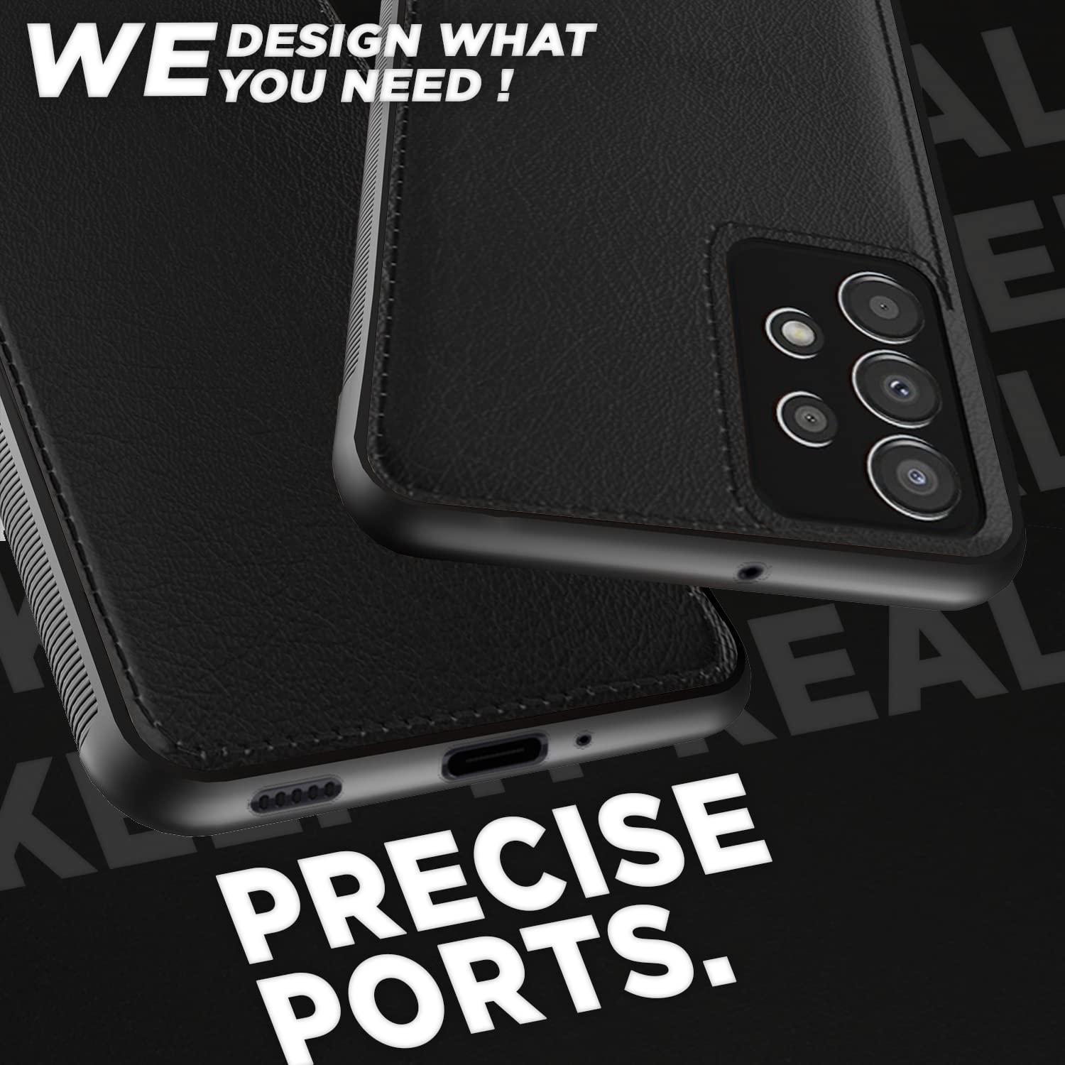 Pikkme Samsung Galaxy A33 5G Back Cover | Flexible Pu Leather | Full Camera Protection | Raised Edges | Super Soft-Touch | Bumper Case for Samsung Galaxy A33 5G (Black) 2