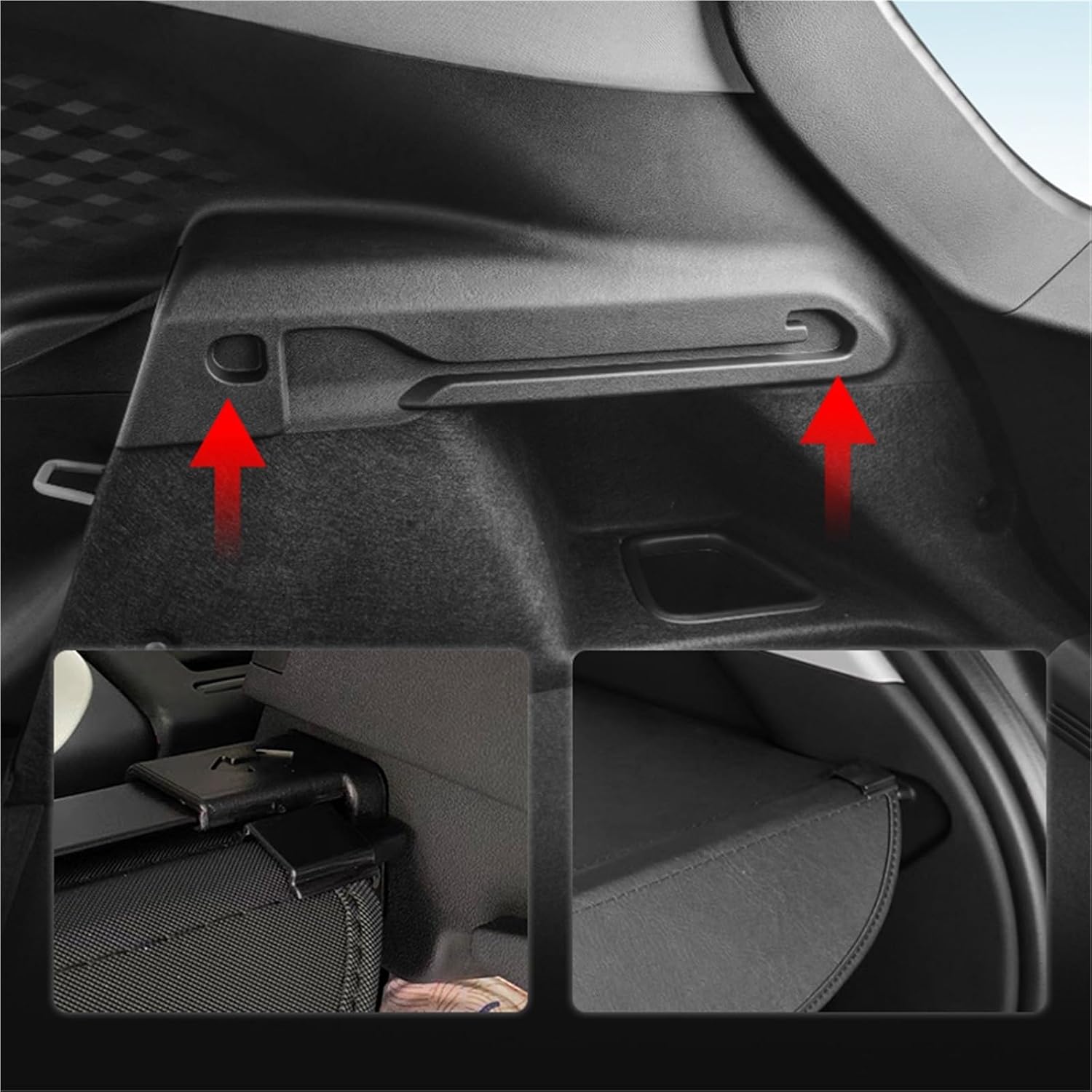 for Chevrolet Menlo 2020 2021 2022 2023 Retractable Trunk Cargo Cover Rear Trunk Shielding Shade Auto Accessories(Leather)