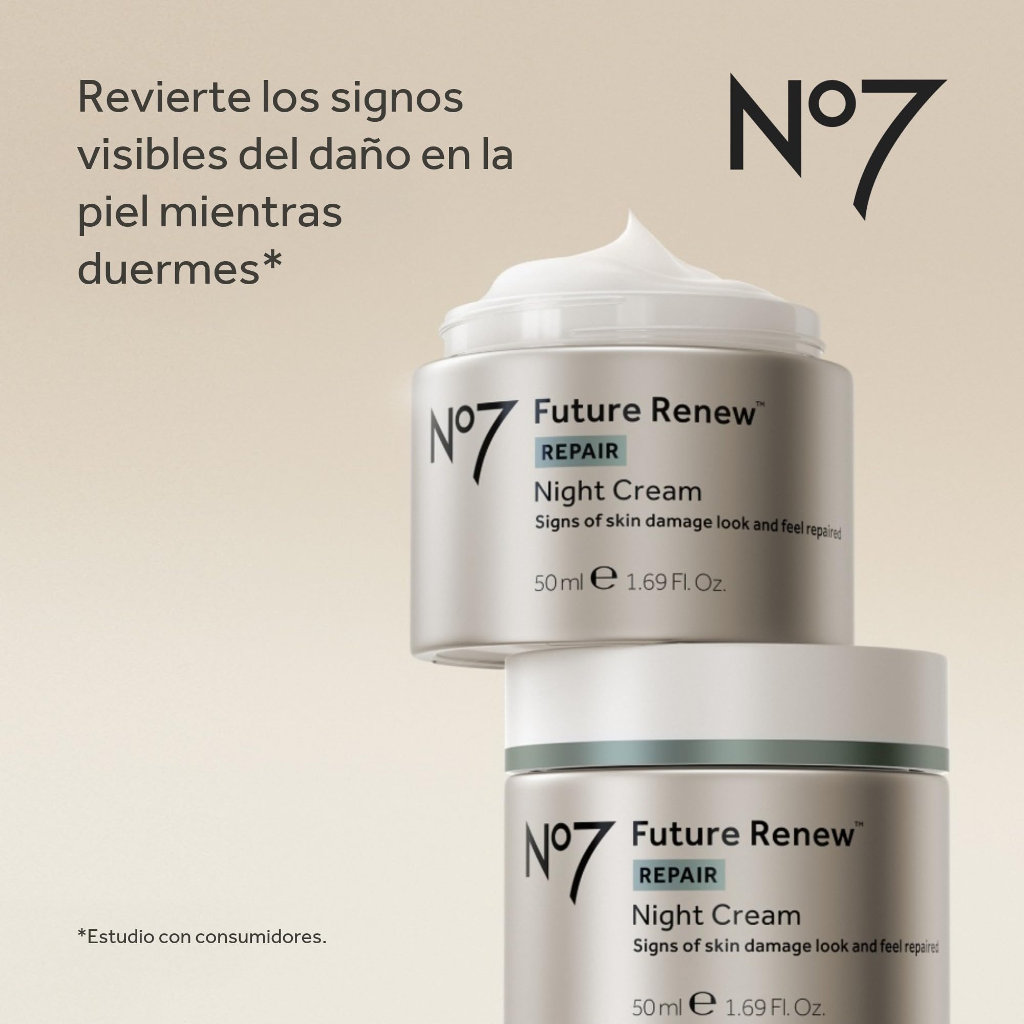 No7 Future Renew Repair Night Cream - Crema Facial de Noche 50 ml