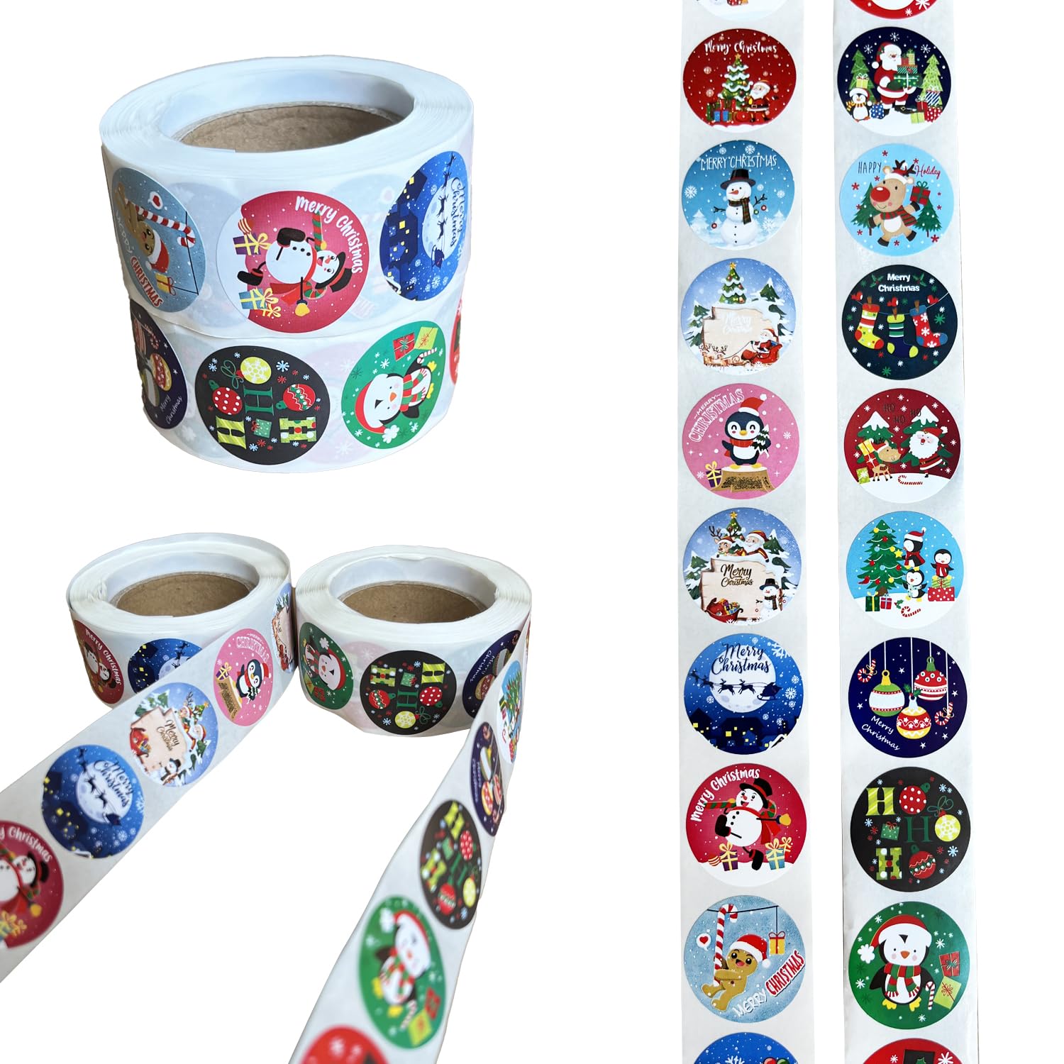 Amazon.co.jp: VANSHRAJ クリスマス ギフトシール ラウンド ラベル