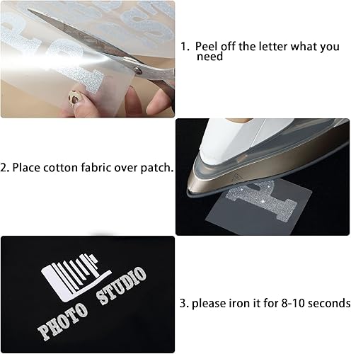 Miniatura 4 de 279 letras de graduación termo-adhesivas de 2 pulgadas A-Z, letras de transferencia, letras de medias de Navidad, letras para planchar en flocado,