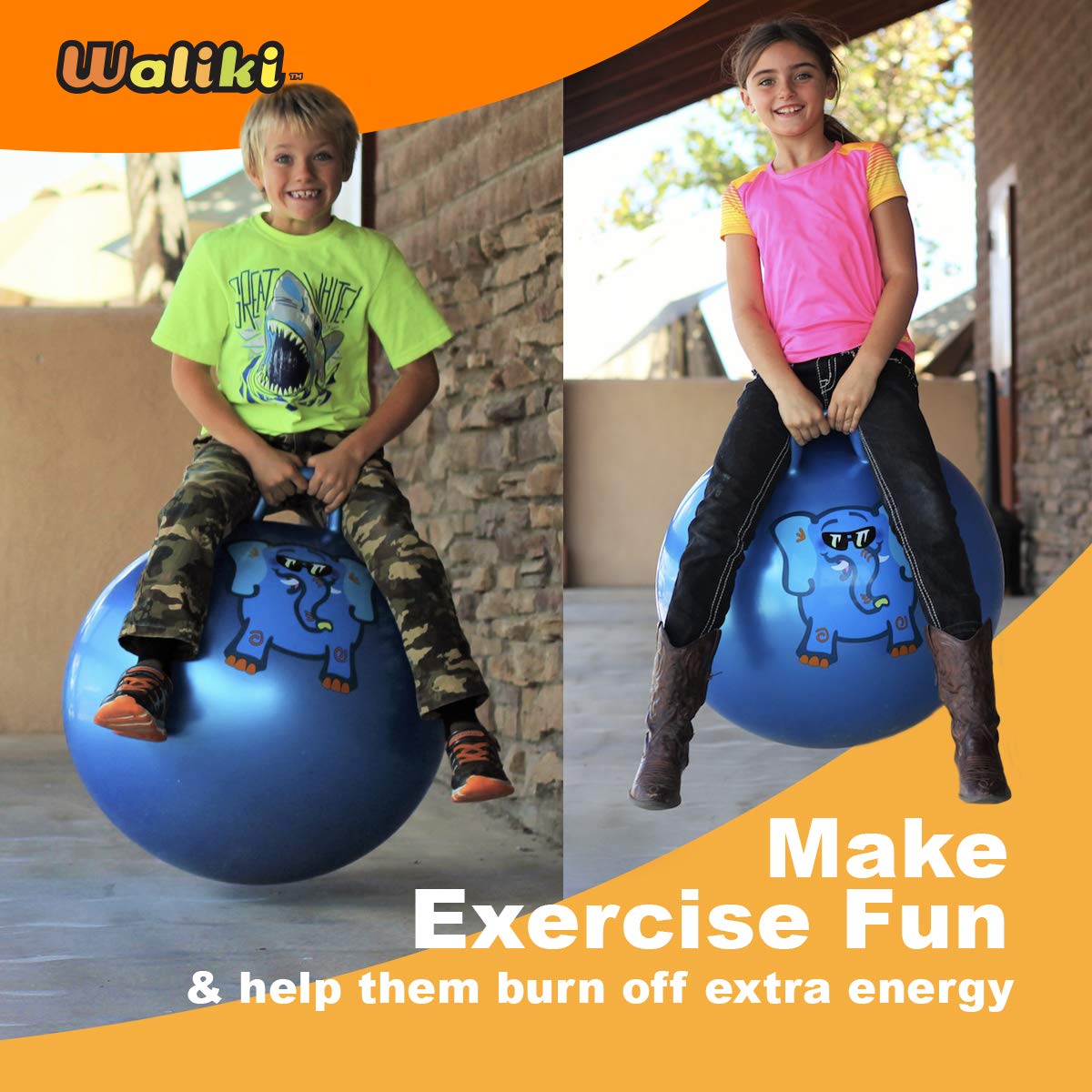 WALIKI Hopper Ball for Kids Hippity Hop Jumping Hopping Therapy Ball