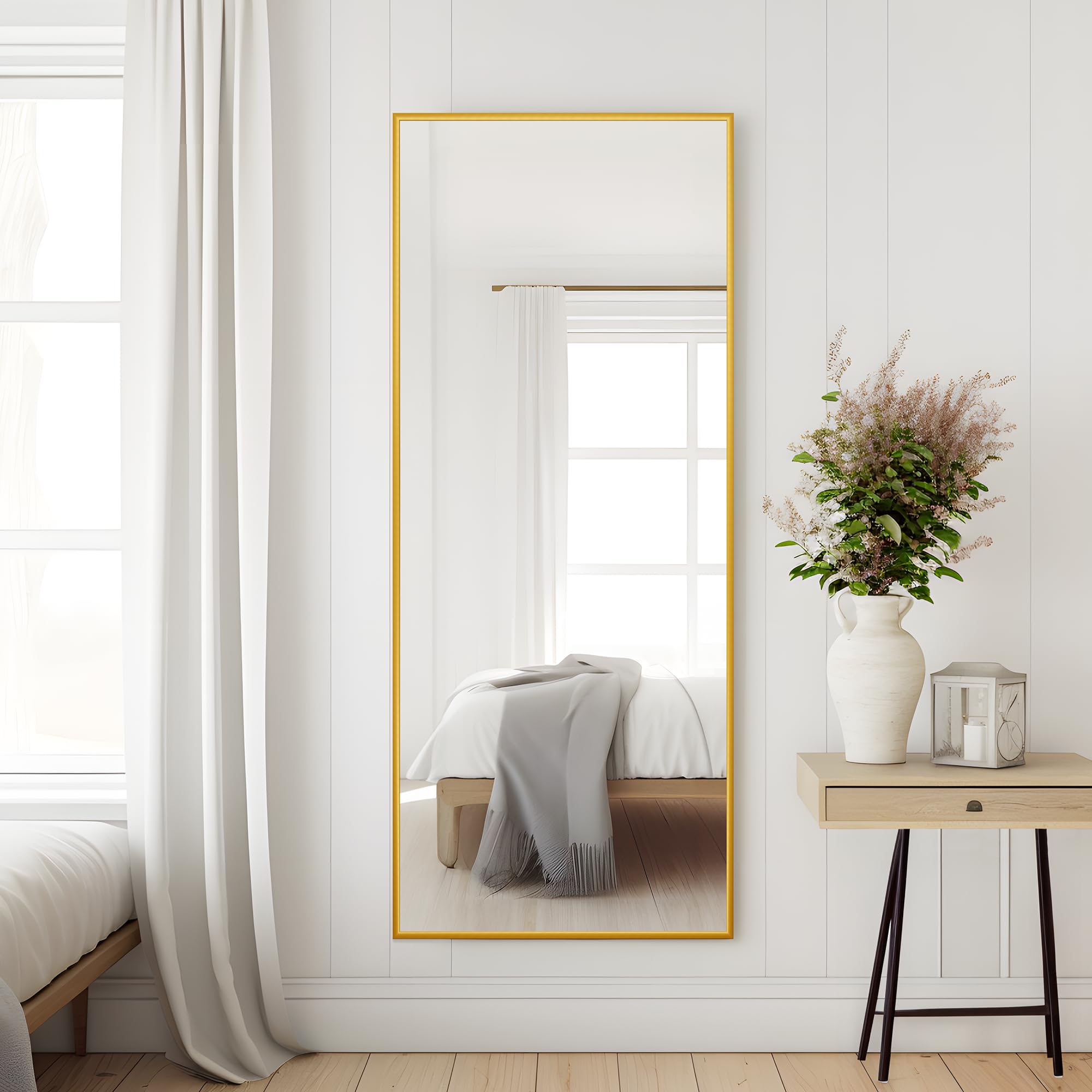 Amazon.co.jp: KIAYACI フロアミラー スタンド付き 47インチx16インチ