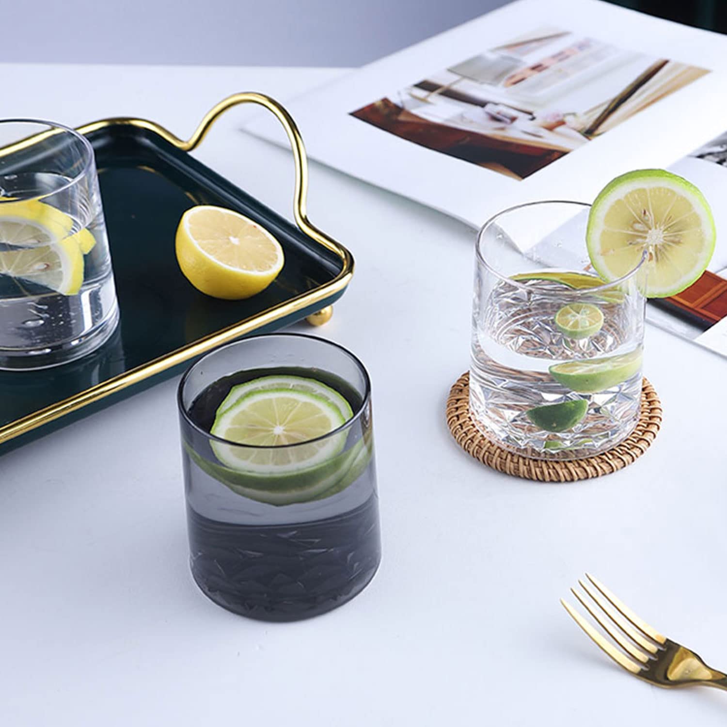 9 stuks plastic drinkglazen, 12 oz onbreekbare acryl waterbekers