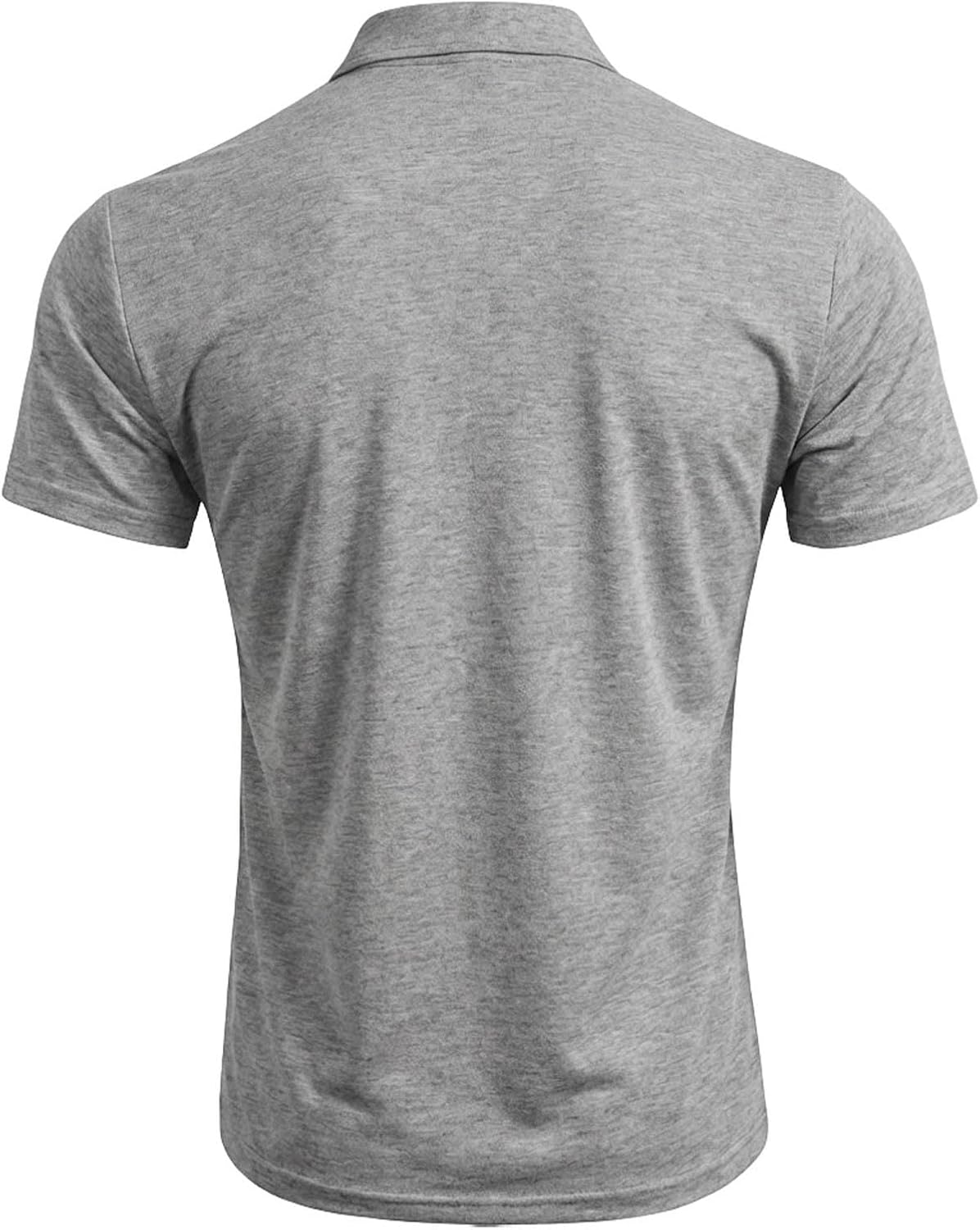 Men's Short Sleeve Golf Shirt Quarter Zip High Neck Pullover Top Slim Fit Soft Tee Summer Tops for Running Fishing