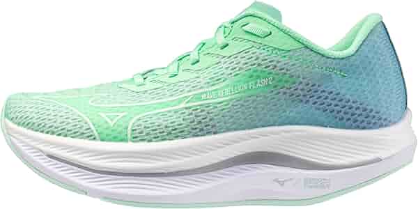 MIZUNO WAVF REBELLION FLASH2 レディース　24.0 MIZUNO Wave Rebellion Flash 2 J1GC2435 01 White Black Gray