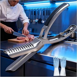 Rib Prep Tool Pro - Professional 304 Stainless Steel Rib Membrane Remover & Boning Tongs with Ergonomic Handle for Easy Removal, Ideal for BBQ Enthusiasts