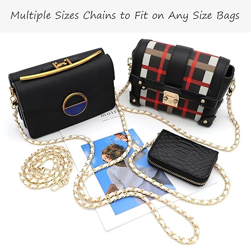 Miniatura 38 de Correa de cadena de metal para bolsa, 4 piezas, bolsa de mano, bolsa de hombro, bolsa cruzada, 15.4 pulgadas, 23.6 pulgadas, 31.4 pulgadas, 47.2