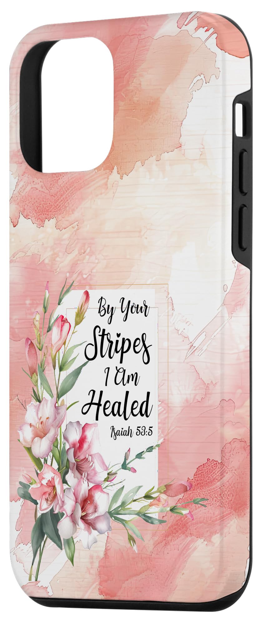 iPhone 12 mini Freesia Flower Bible Verse Watercolor Floral Christian Case - Image 2