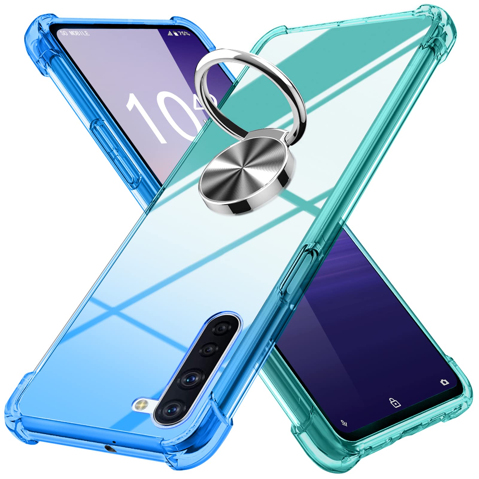 Amazon.co.jp: OPPO Reno3 A ケース リング付き クリア 薄型