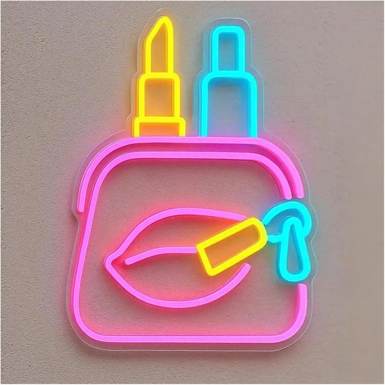 Zynther Neon lamp for neon Sign for Cosmetics Store Window Beauty Decoration Makeup Blush 38cm