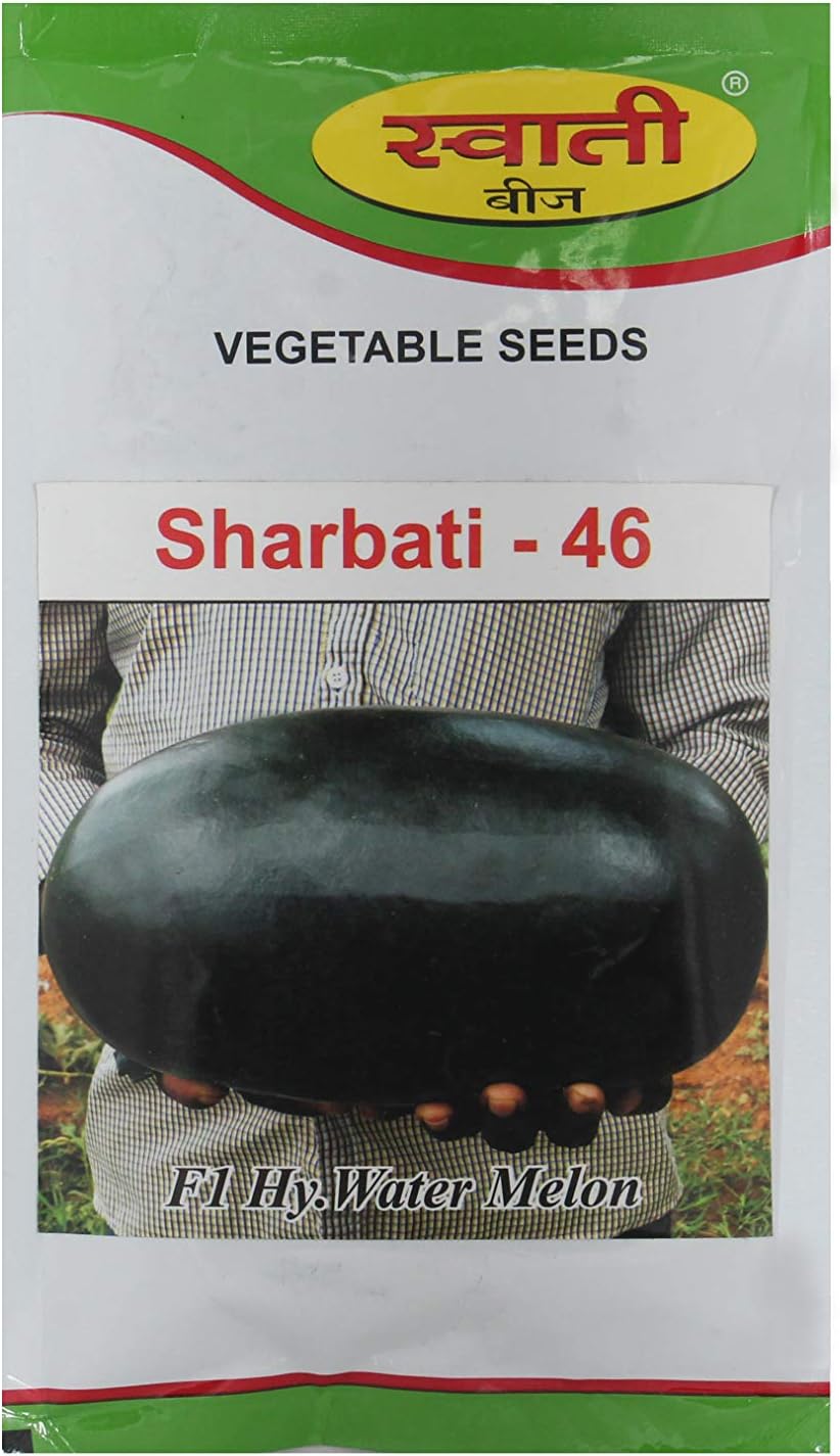 Swati Beej Sharbati-46 F1 Hybrid Water Melon Seeds 50 Grgams