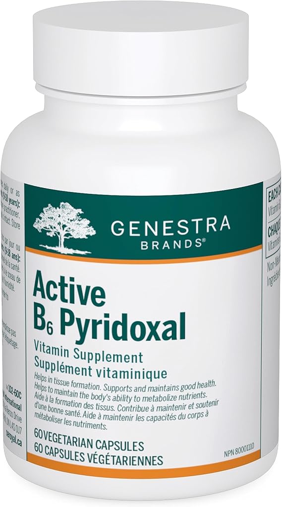 Genestra Brands Active B6 Pyridoxal B Vitamin Metabolism Support Energy Supplement Active