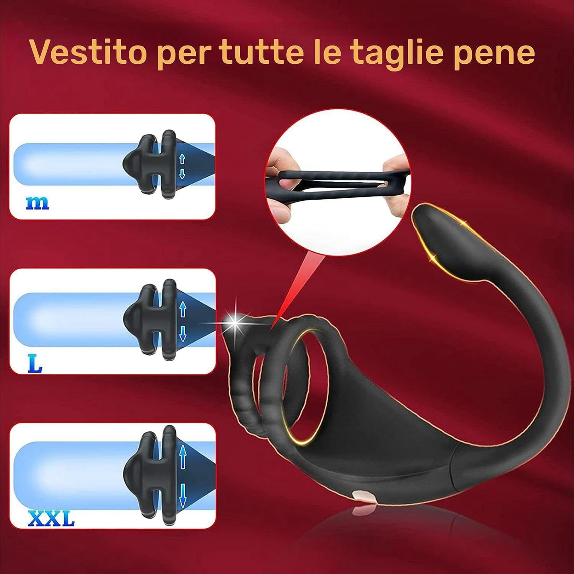 3 IN 1 Anal Plug Analesex Sex Toys Per Uomo, Telecomando Vibratore Anello per Pene Sex Toy, Vibrante per Lei e Lui, 9 Modalità Massaggiatore Prostatico Vibr𝚊tori Dildo Anale Uomo Sexitoi Per Uomini