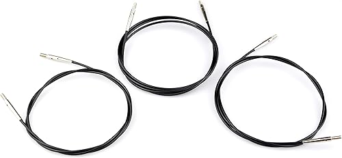 Miniatura 4 de LYKKE set de agujas intercambiables de madera para regalo con bolsa de vaquero gris