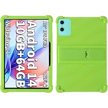 Case for Teclast P30/P30T Android 14 Tablets, 10 Inch Tablet 2024- Soft Silicone Shock Proof Lightweight Stand Rubber Shell Protective Cover,Kids Friendly Soft Silicone Adjustable Stand Cover,Green