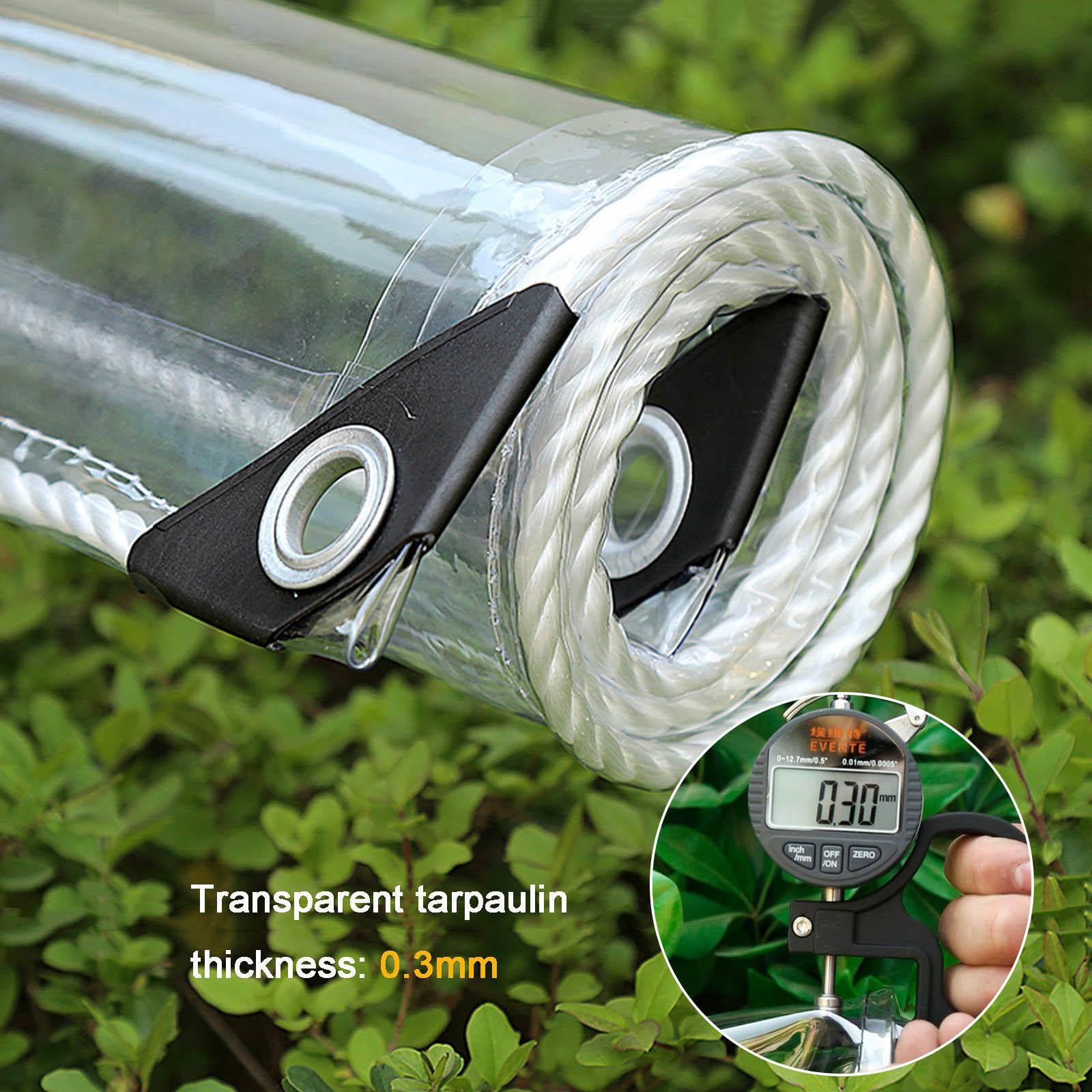 WUFENG PVC transparant waterdicht dekzeil/transparant outdoor dikker