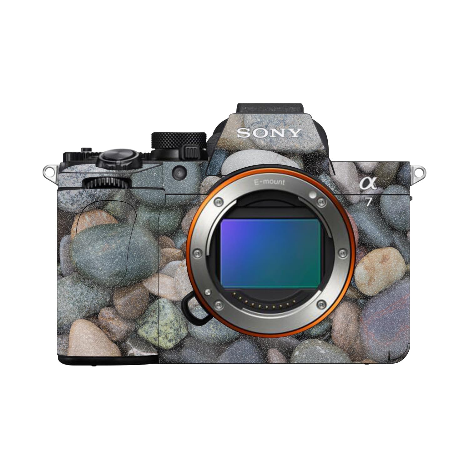 Glossy Glitter Camera Skin Compatible with Sony Alpha A7 Mark V (2025) - Riverbed - Premium 3M Vinyl Protective Wrap Decal Cover - Easy to Apply | Crafted in the USA by MightySkins