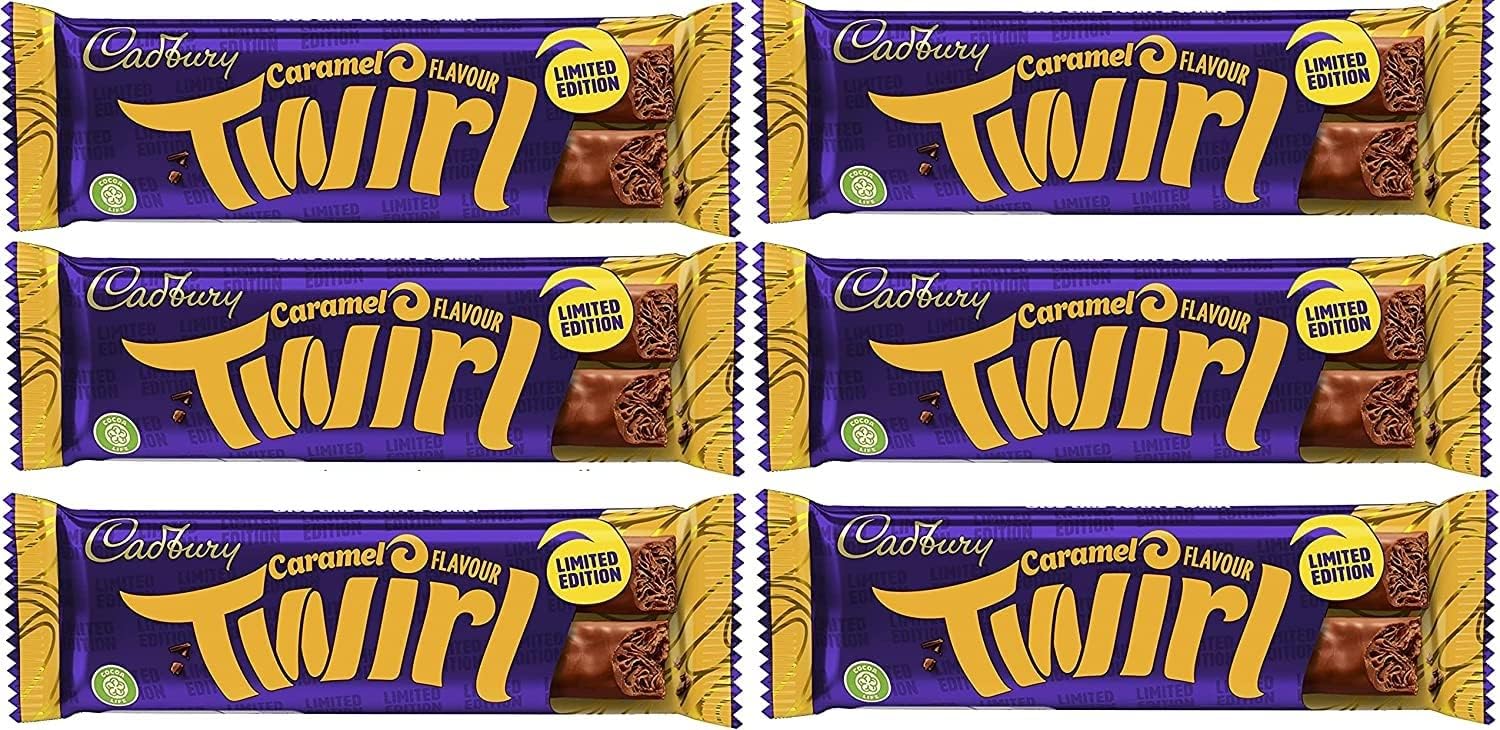 Cadbury Twirl Caramel Milk Chocolate Bars Gift Box Hamper Valentines