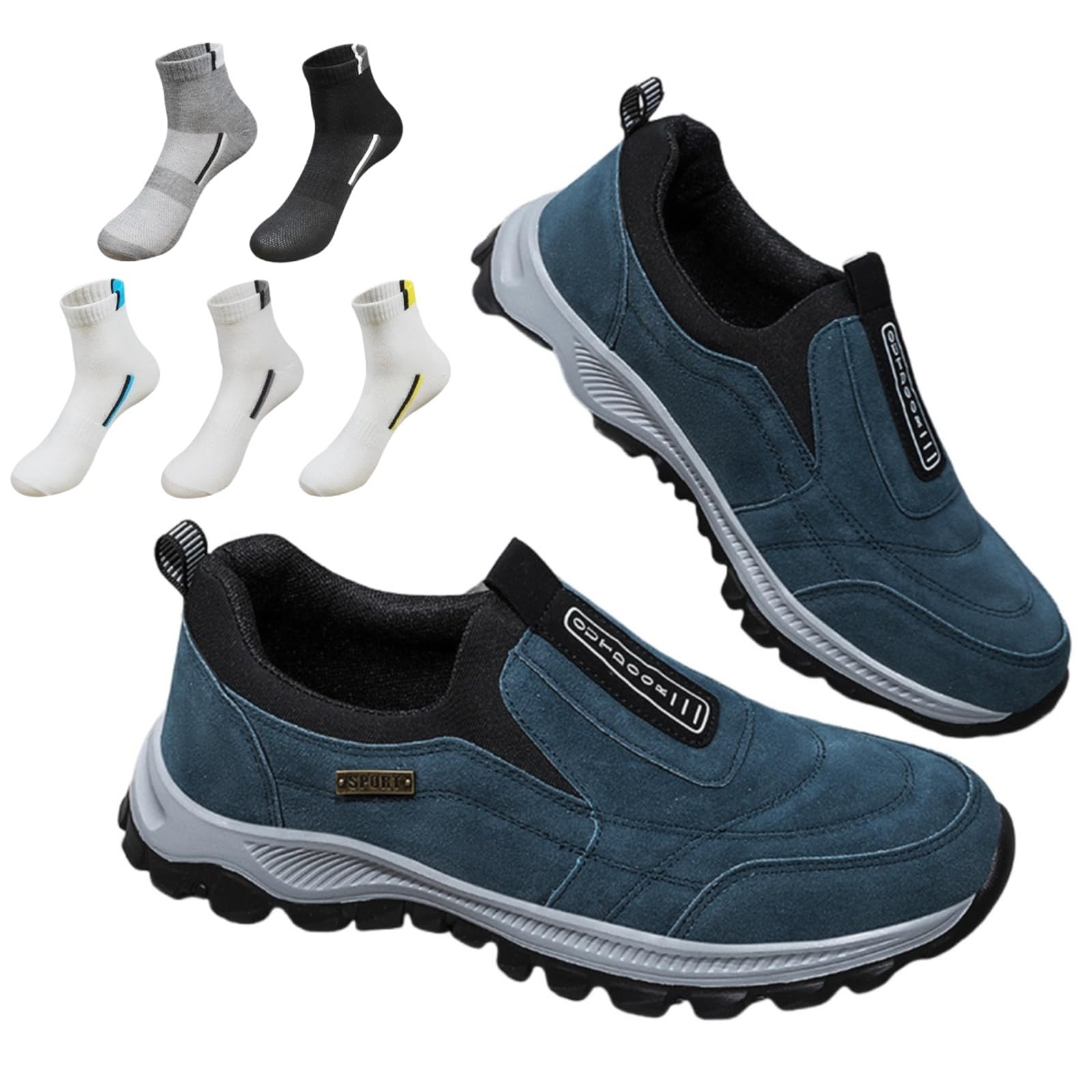 Scarpe ortopediche da uomo, con supporto per arco plantare, leggere, per attività all'aperto, escursionismo, lavoro