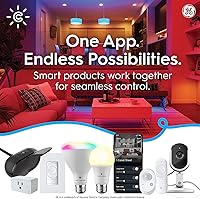 Vista 10 de GE CYNC Reveal HD+ Wafer Smart LED Downlight Fixture, luces que cambian a todo color, luces LED Wifi y Bluetooth, 13 vatios, funciona con Yaxa